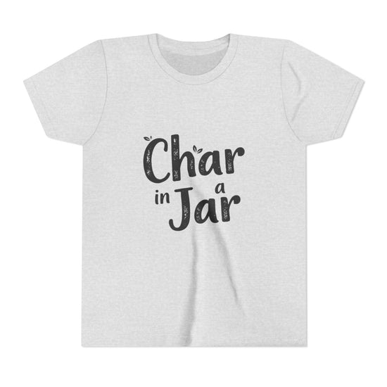 Char in a Jar™ Youth Holiday T-Shirt | Biochar Midnight Black Text