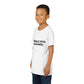 Sleighing it With Sustainability™ Youth Holiday T-Shirt | Biochar Midnight Black Text