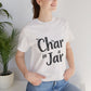 Char in a Jar™ Unisex Holiday T-Shirt | Biochar Midnight Black Text