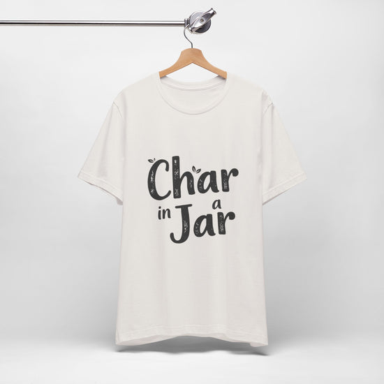 Char in a Jar™ Unisex Holiday T-Shirt | Biochar Midnight Black Text