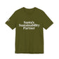 Santa’s Sustainability Partner™ Unisex Holiday T-Shirt | Winter Wonderland White Text