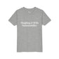 Sleighing it With Sustainability™ Youth Holiday T-Shirt | Winter Wonderland White Text