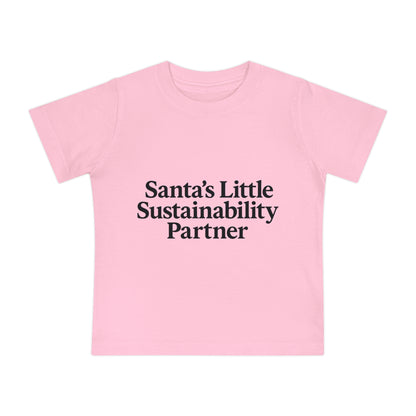 "Santa’s Little Sustainability Partner" Christmas Baby Shirt | Char in a Jar
