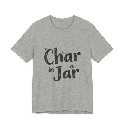 Char in a Jar™ Unisex Holiday T-Shirt | Biochar Midnight Black Text