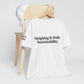 Sleighing it With Sustainability™ Unisex Holiday T-Shirt | Biochar Midnight Black Text