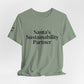 Santa’s Sustainability Partner™ Unisex Holiday T-Shirt | Biochar Midnight Black Text