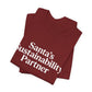 Santa’s Sustainability Partner™ Unisex Holiday T-Shirt | Winter Wonderland White Text