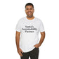 Santa’s Sustainability Partner™ Unisex Holiday T-Shirt | Biochar Midnight Black Text