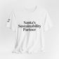 Santa’s Sustainability Partner™ Unisex Holiday T-Shirt | Biochar Midnight Black Text