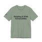 Sleighing it With Sustainability™ Unisex Holiday T-Shirt | Biochar Midnight Black Text